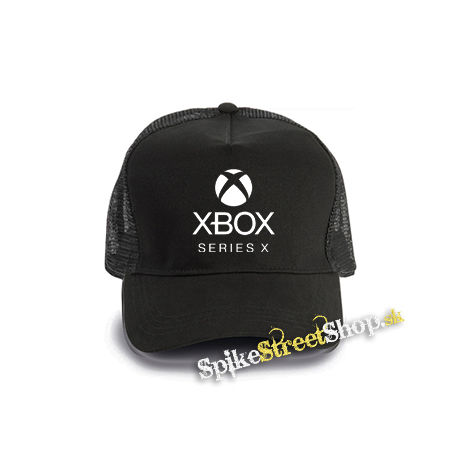 XBOX - Series X - čierna bavlnená sieťkovaná šiltovka model "Trucker Cap"