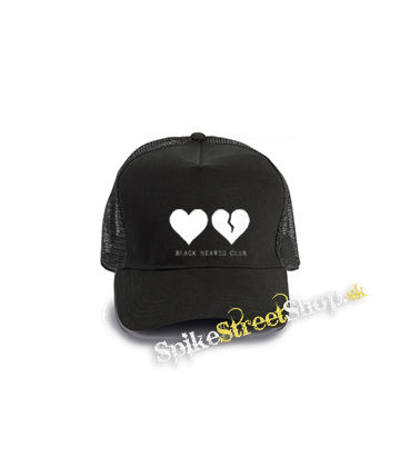 YUNGBLUD - Black Hearts Club - čierna bavlnená sieťkovaná šiltovka model "Trucker Cap"