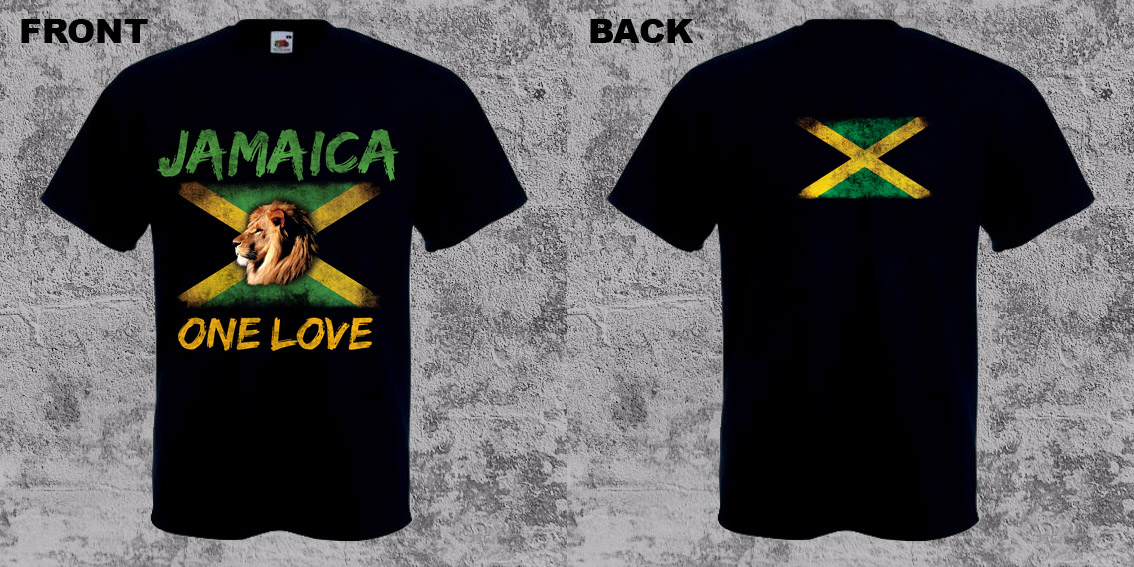JAMAICA LION - One Love - čierne pánske tričko