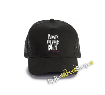 YUNGBLUD - Parents Aint Always Right - čierna bavlnená sieťkovaná šiltovka model "Trucker Cap"