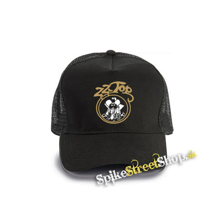 ZZTOP - Gold Man - čierna bavlnená sieťkovaná šiltovka model "Trucker Cap"
