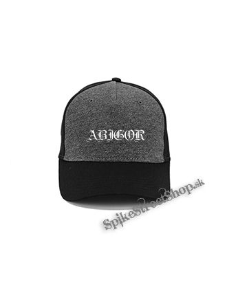 ABIGOR - Logo - šedočierna bavlnená šiltovka