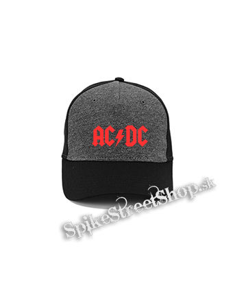 ACDC - Red Logo - šedočierna bavlnená šiltovka