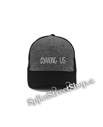 AMONG US - Logo - šedočierna bavlnená šiltovka