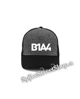 B1A4 - Logo - šedočierna bavlnená šiltovka