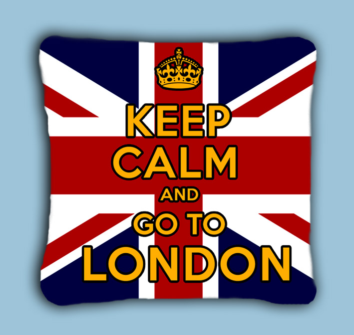 KEEP CALM AND GO TO LONDON - vankúš
