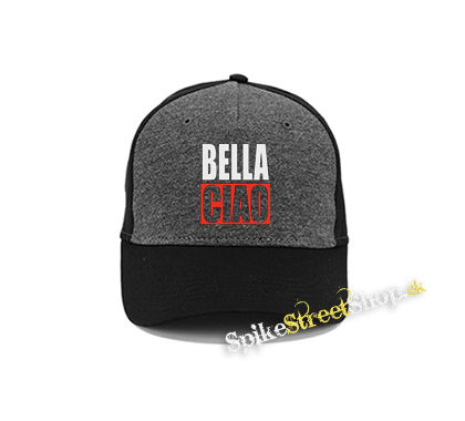 BELLA CIAO - šedočierna bavlnená šiltovka