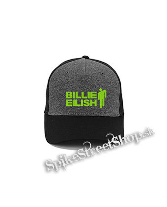 BILLIE EILISH - Logo And Stickman - šedočierna bavlnená šiltovka