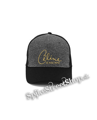 CELINE DION - Logo - šedočierna bavlnená šiltovka