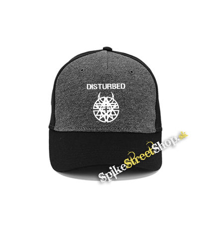 DISTURBED - Logo - šedočierna bavlnená šiltovka