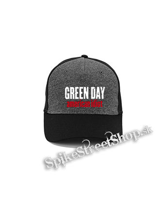GREEN DAY - American Idiot Slogan - šedočierna bavlnená šiltovka