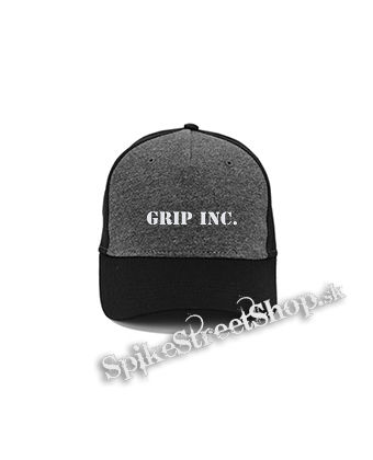 GRIP INC - Logo - šedočierna bavlnená šiltovka