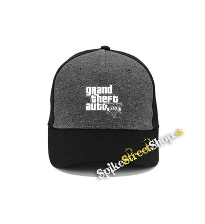 GTA - GRAND THEFT AUTO - V - - šedočierna bavlnená šiltovka