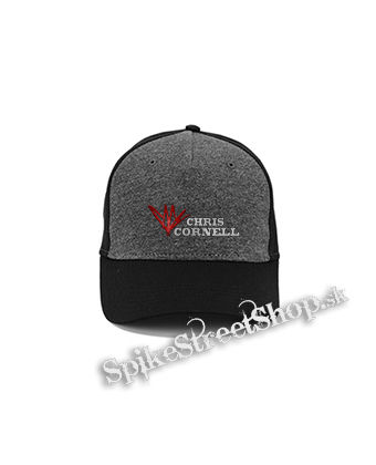 CHRIS CORNELL - Logo - šedočierna bavlnená šiltovka