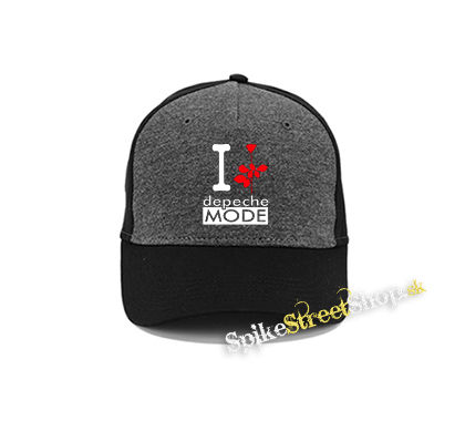 I LOVE DEPECHE MODE - šedočierna bavlnená šiltovka