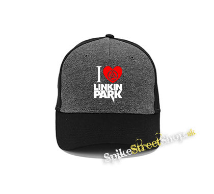 I LOVE LINKIN PARK - šedočierna bavlnená šiltovka