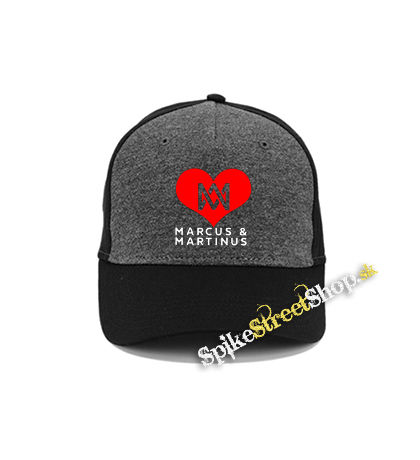 I LOVE MARCUS & MARTINUS - Motive 2 - šedočierna bavlnená šiltovka