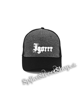 IGORRR - Logo - šedočierna bavlnená šiltovka