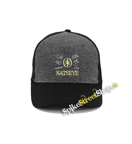 KATSEYE - Logo Signature - šedočierna bavlnená šiltovka