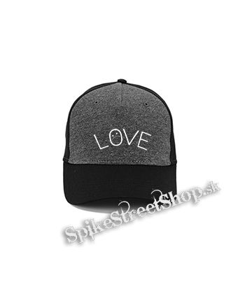 LIL PEEP - Love Tattoo - šedočierna bavlnená šiltovka