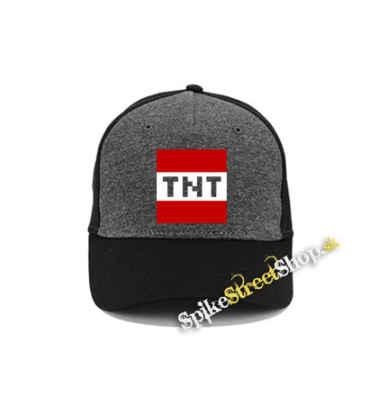 MINECRAFT - TNT - šedočierna bavlnená šiltovka