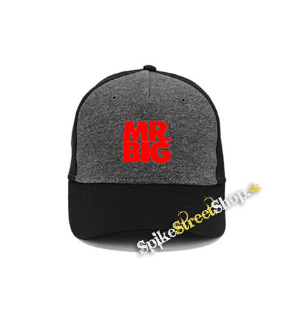 MR BIG - Logo Red White - šedočierna bavlnená šiltovka