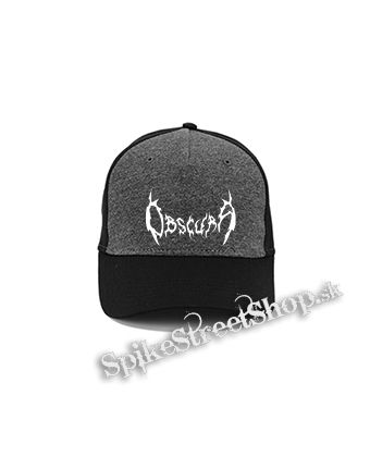OBSCURA - Logo - šedočierna bavlnená šiltovka