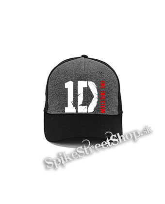 ONE DIRECTION - Red Logo - šedočierna bavlnená šiltovka