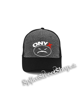 ONYX - Logo - šedočierna bavlnená šiltovka