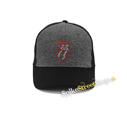 ROLLING STONES - Custom Tongue - šedočierna bavlnená šiltovka