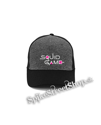 SQUID GAME - Logo Colour Pink - šedočierna bavlnená šiltovka