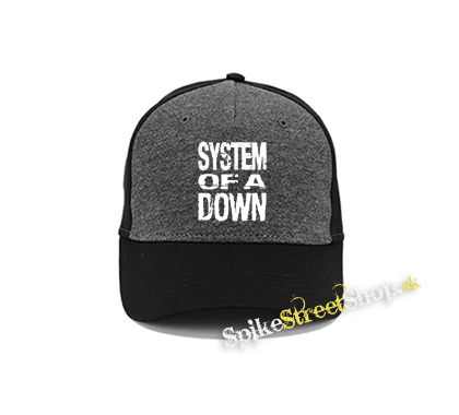 SYSTEM OF A DOWN - Logo - šedočierna bavlnená šiltovka