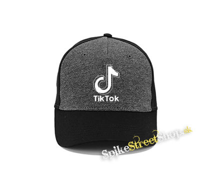 TIK TOK - Double Logo - šedočierna bavlnená šiltovka