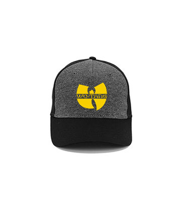 WU TANG CLAN - Yellow Logo - šedočierna bavlnená šiltovka