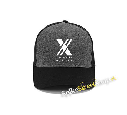 XDINARY HEROES - Logo - šedočierna bavlnená šiltovka