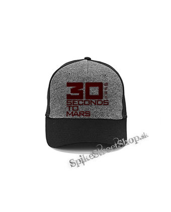 30 SECONDS TO MARS - Red Logo - šedočierna bavlnená šiltovka