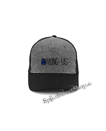 AMONG US - Blue  Logo - šedočierna bavlnená šiltovka