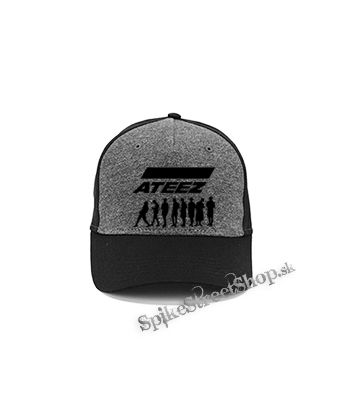 ATEEZ - Logo & Silhouette - šedočierna bavlnená šiltovka