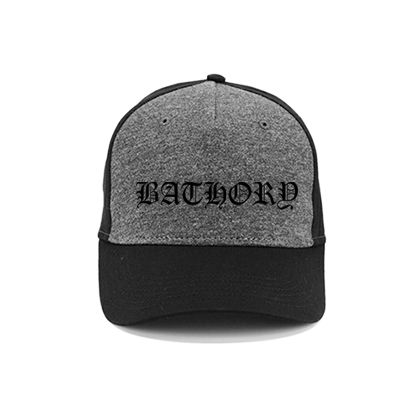 BATHORY - Logo Black - šedočierna bavlnená šiltovka