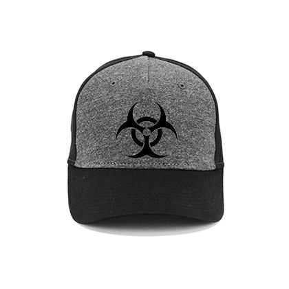 BIOHAZARD - Black Sign - šedočierna bavlnená šiltovka