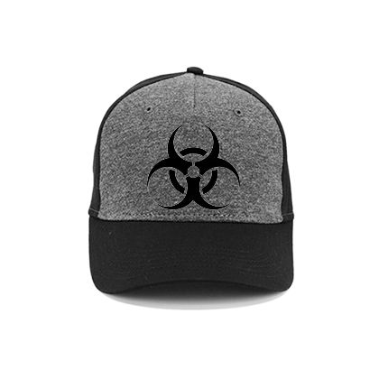 BIOHAZARD - Logo Black - šedočierna bavlnená šiltovka