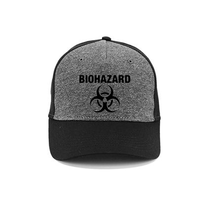 BIOHAZARD - Yellow Logo Crest Black - šedočierna bavlnená šiltovka