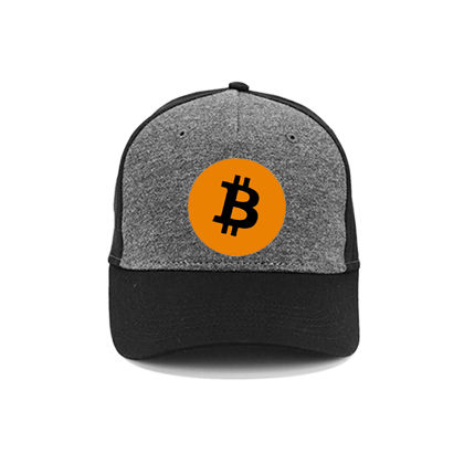 BITCOIN - Crest - šedočierna bavlnená šiltovka