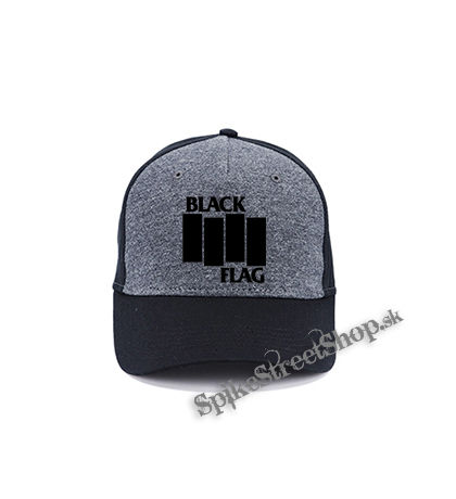 BLACK FLAG - Logo Crest - šedočierna bavlnená šiltovka