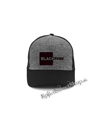 BLACKPINK - Pink Square Crest - šedočierna bavlnená šiltovka