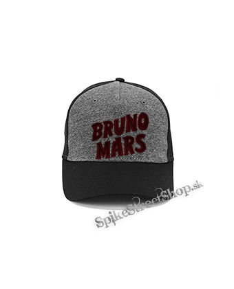 BRUNO MARS - Logo - šedočierna bavlnená šiltovka