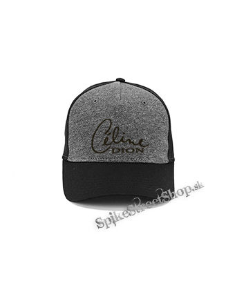 CELINE DION - Logo - šedočierna bavlnená šiltovka