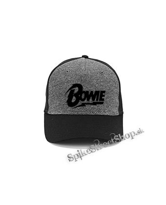 DAVID BOWIE - Logo - šedočierna bavlnená šiltovka
