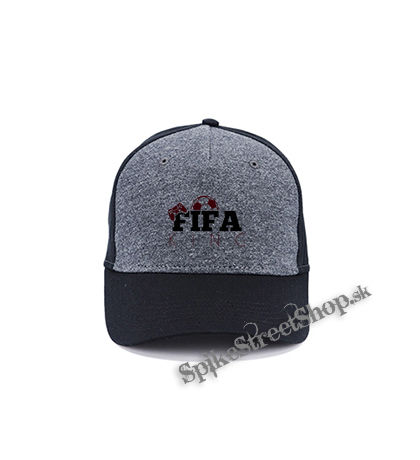 FIFA KING - šedočierna bavlnená šiltovka