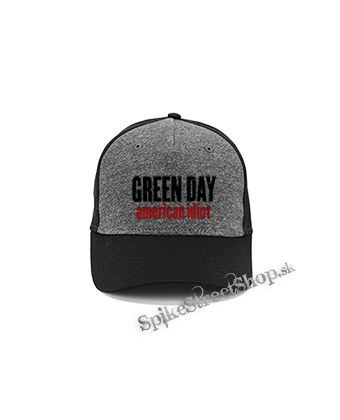 GREEN DAY - American Idiot Slogan - šedočierna bavlnená šiltovka